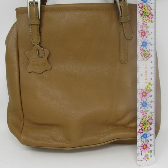 GIANI BERNINI WOMEN'S GENUINE LEATHER TAN TOTE SHOULDER BAG! - Picture 4 of 9